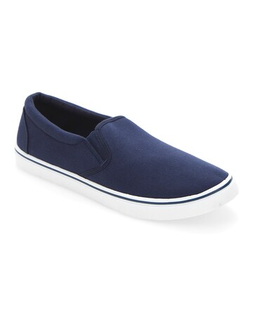 Jack Slip On Canvas Pump Wide Fit