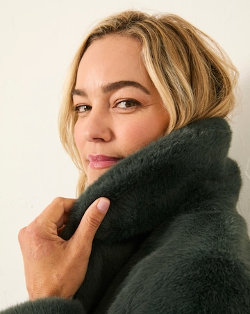 Fatface Short Fur Coat