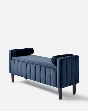 Eloise Winged Velvet Storage Ottoman