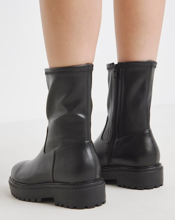 Rosalie Chunky Anle Boots - Extra Wide Fit (EEE)