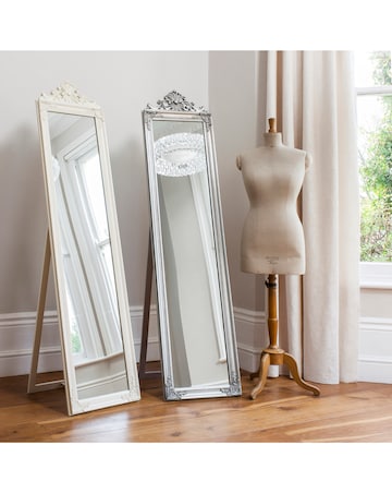 Gallery Lambeth Wood Cheval Mirror White