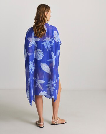 MAGISCULPT Tie Front Kaftan Shell Print