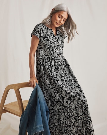 Julipa Pure Cotton Jersey Shift Midi Dress