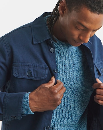 Cotton Twist Crew Neck Knitted Jumper