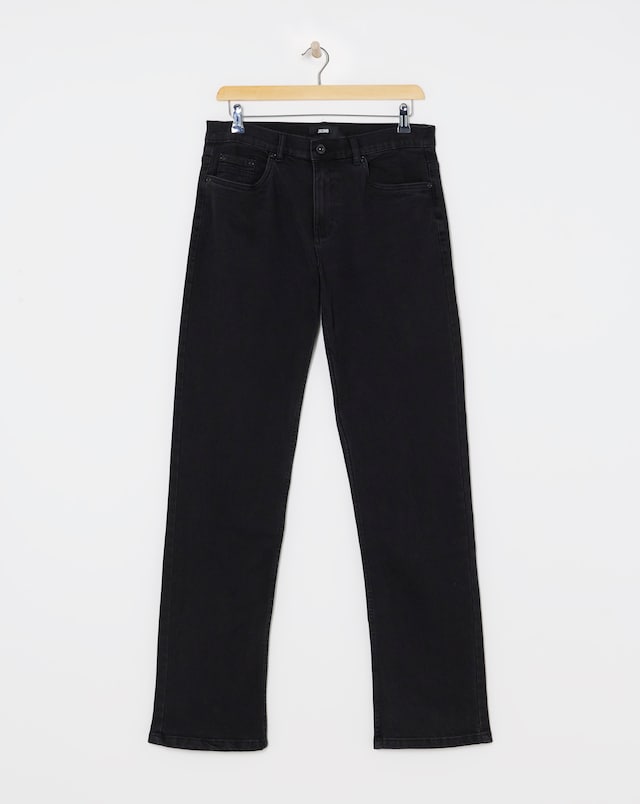 Black Loose Fit Stretch Jeans