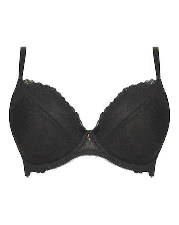 Gossard Superboost Lace Padded Plunge Bra Black