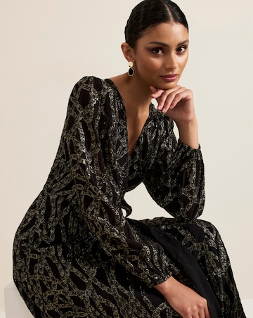 Phase Eight Jazminda Shimmer Wrap Midi Dress