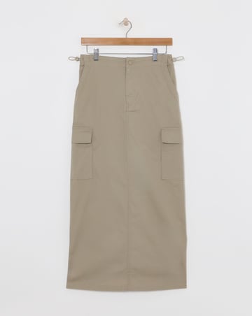 Camel Utility Midaxi Skirt