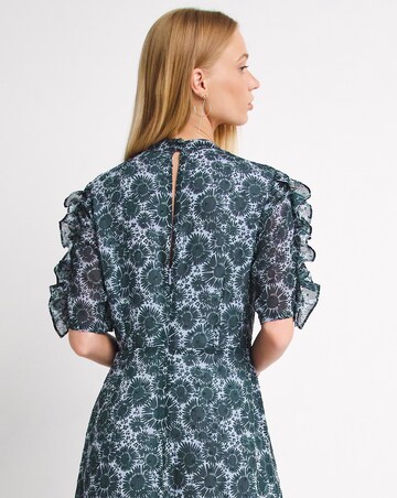 Whistles Winter Garden Print Midi Dress