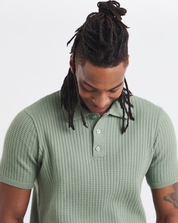 Waffle Knitted Polo
