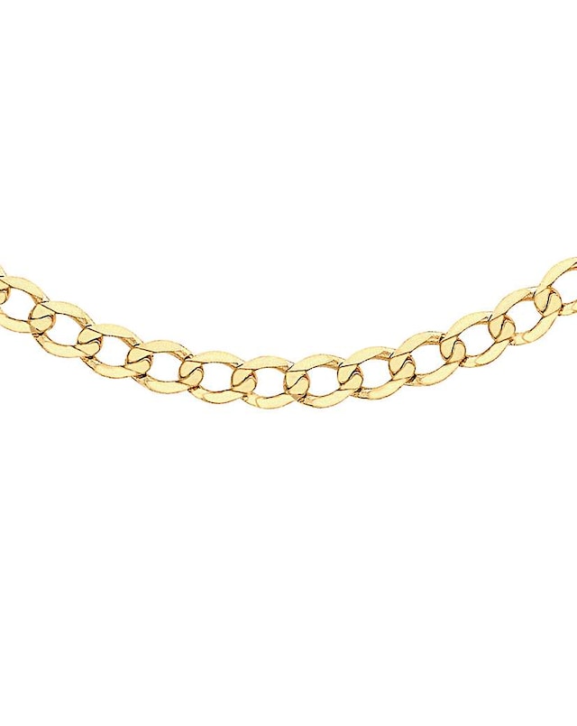 Gents 9 Carat Gold Flat Curb Chain