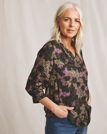 Julipa Printed Button Blouse