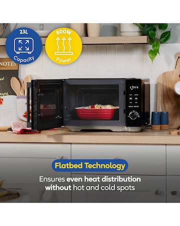 Russell Hobbs 23 Litre Black Flatbed Digital Microwave