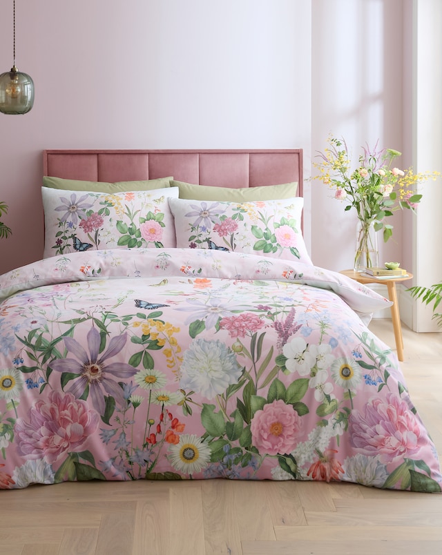 RHS x Catherine Lansfield Enchanted Butterfly Garden Soft Touch Duvet Cover Set