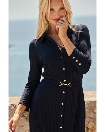 Sosandar Hardware Detail Rid Midi Dress