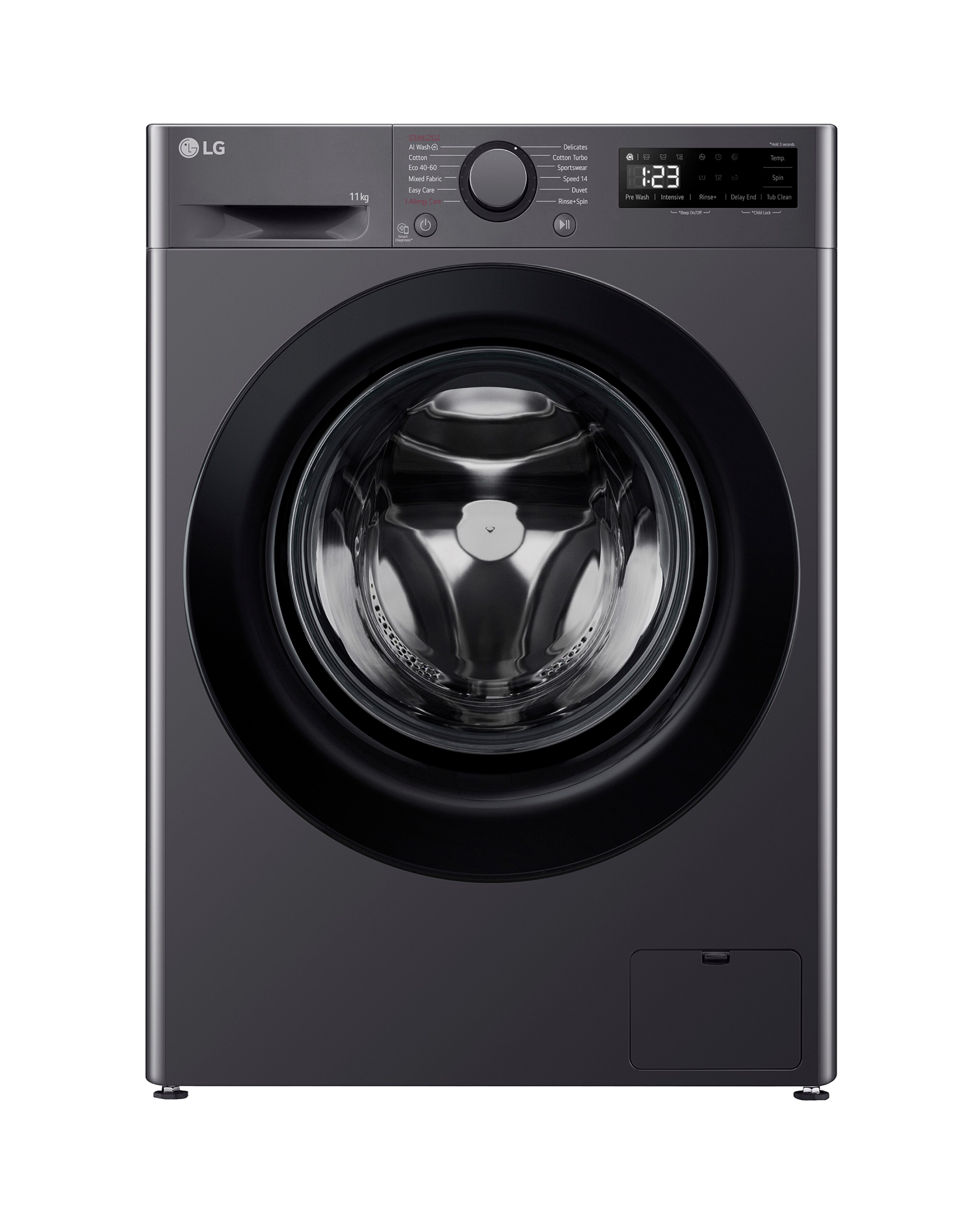 LG TurboWash F4Y511GBLN1 11kg Washing Machine - Slate Grey