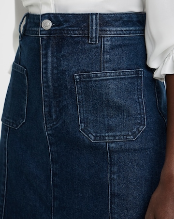 Indigo Pocket Front Skirt