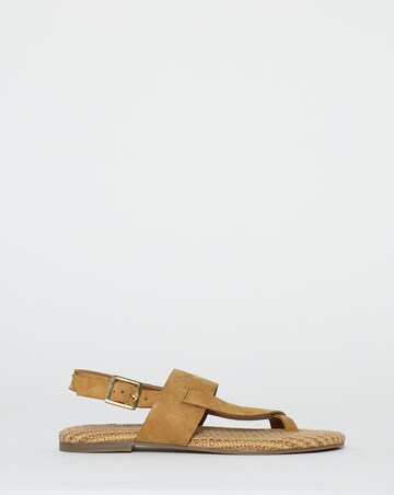Catalina Suede Toe Post Sandals - Wide Fit (E)