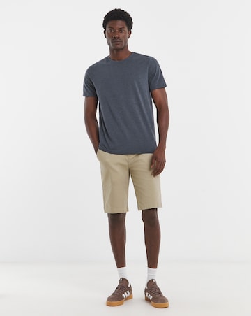 Pure Cotton Crew Neck T-Shirt- Denim Marl