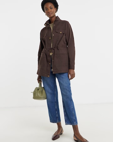 Chocolate Stretch Utility Jacket