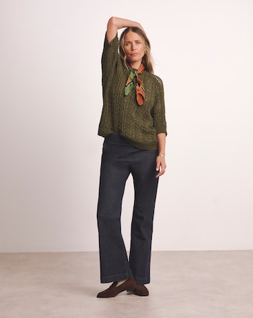 Anthology Khaki Cable Half Sleeve T-shirt