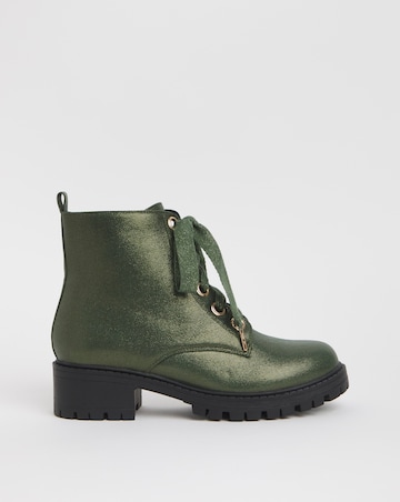 Joe Browns Chunky Lace Up Boot Wide Fit