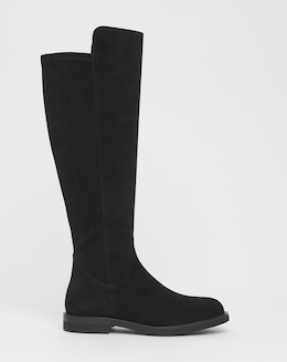 Liv Knee High Suede Riding Boots - Wide Fit (E) &amp; Curvy Calf