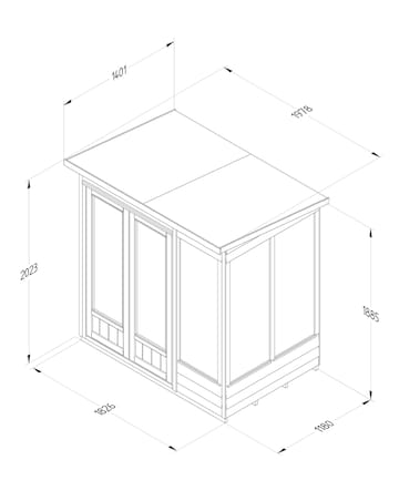 Forest 4LIFE Pent Summerhouse 6x4 - Double Door - 5 Window (Home Delivery)