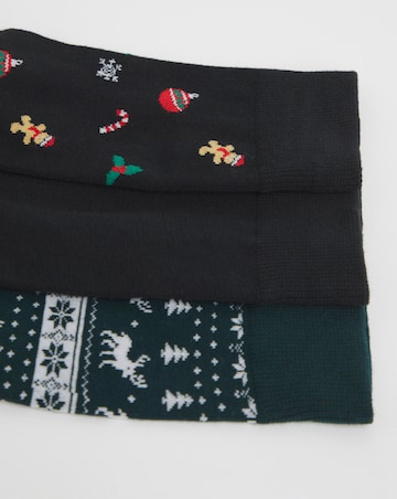Jack & Jones Christmas Socks 3 Pack With Gift Box - Multi