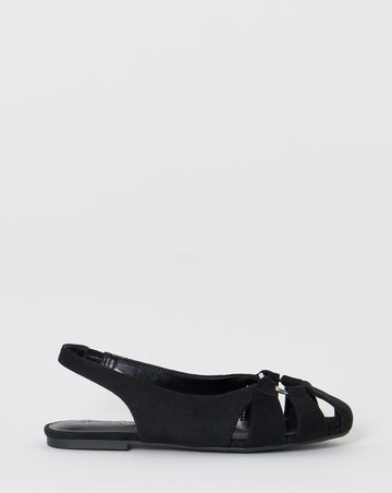 Sora Slingback Hardware Detail Ballerina Shoes - Extra Wide Fit (EEE)