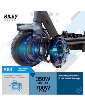 Riley RS3 Foldable Electric 37 Volt Scooter Black