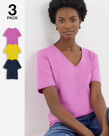 3 Pack V-Neck T-Shirts