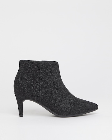 Cairns Kitten Heel Pointed Toe Ankle Boots - Wide Fit (E)