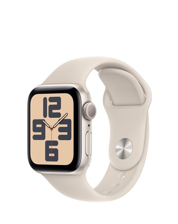 Apple Watch SE GPS 40mm Starlight Aluminium Case with Starlight Sport Band - M/L
