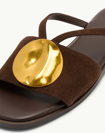 Nobodys Child Brown Metal Disc Sandals - Standard Fit (D)