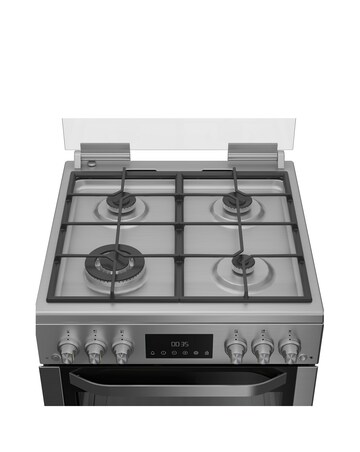 Hotpoint HDG6GDCWX 60cm Gas Double Cooker with Glass Lid Stainless Steel Install
