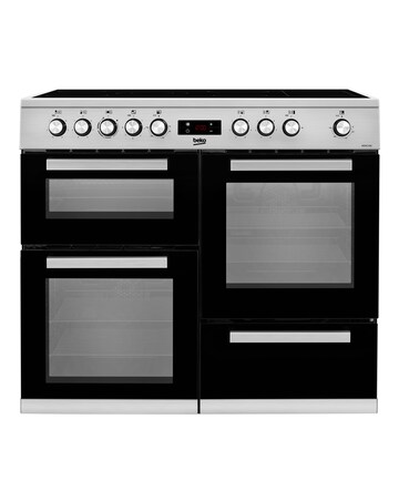 Beko KDVC100X 100cm Electric Double Oven Ceramic Hob - Stainless Steel