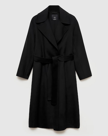 Mango Wool Coat with Tie Waist