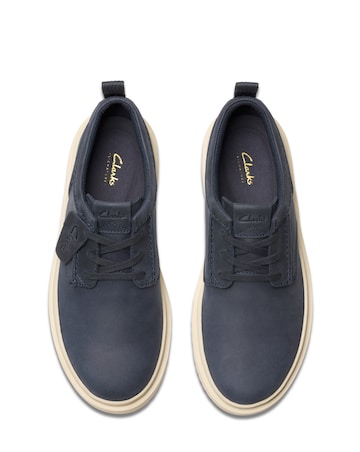 Clarks Polden Lace Leather Shoe - Navy