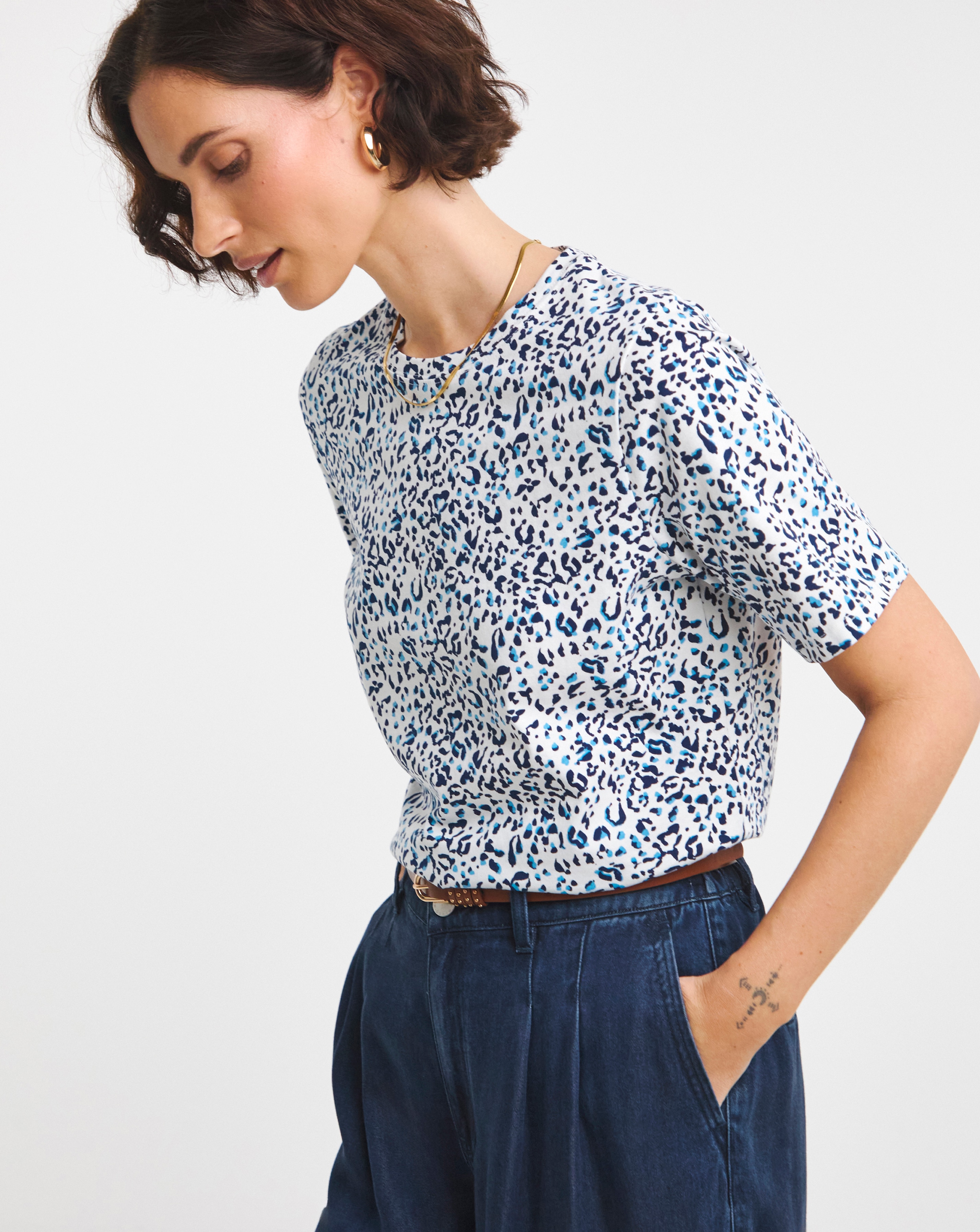 Pure Cotton The Printed Crew Neck Tee