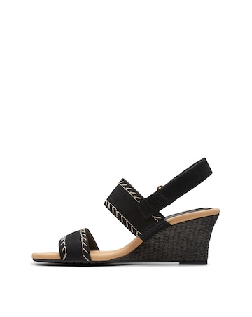 Clarks Kyarra Rose Suede Wedged Sandal Wide Fit