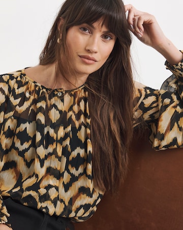 Printed Georgette Button Through Blouse