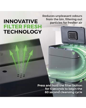 Tower 50L Ozone Recycling Sensor Bin Grey