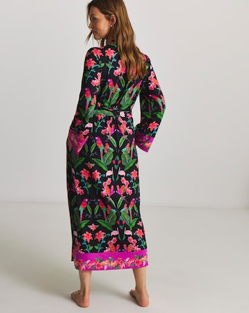 Figleaves Floral Gown With Bag And Eye Mask