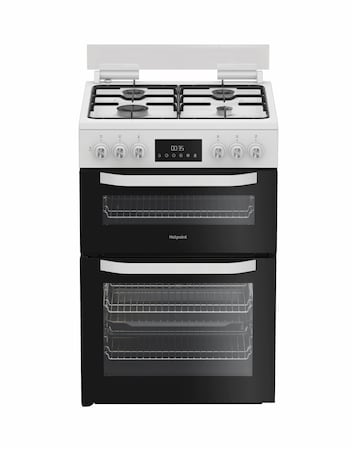 Hotpoint HDD6GDC2W 60cm Dual Fuel Double Cooker with Glass Lid Installation
