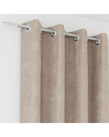 Knightsbridge Chenille Black Out Eyelet Curtains