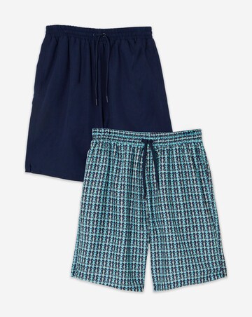 2 Pack Value Seahorse Print Swim Shorts Long