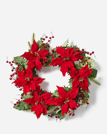 Christmas Poinsettia Wreath