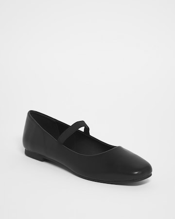 Eleanor Square Toe Mary Jane Ballerina Shoes - Wide Fit (E)