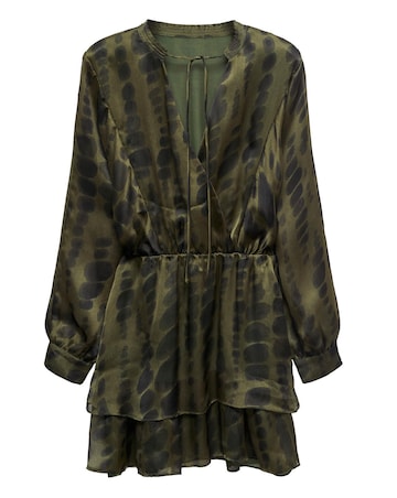 Mango Printed Satin Dress